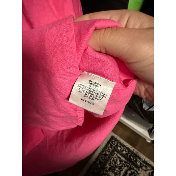 Kerri Rosenthal "lovey" Linen Button Down Women's Size XL - Picture 4 of 4